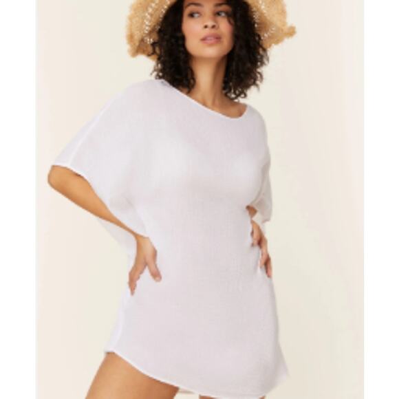 Andie Magdalena Kaftan White Women's Size Small / Medium Beach Coverup Pool - Picture 1 of 5